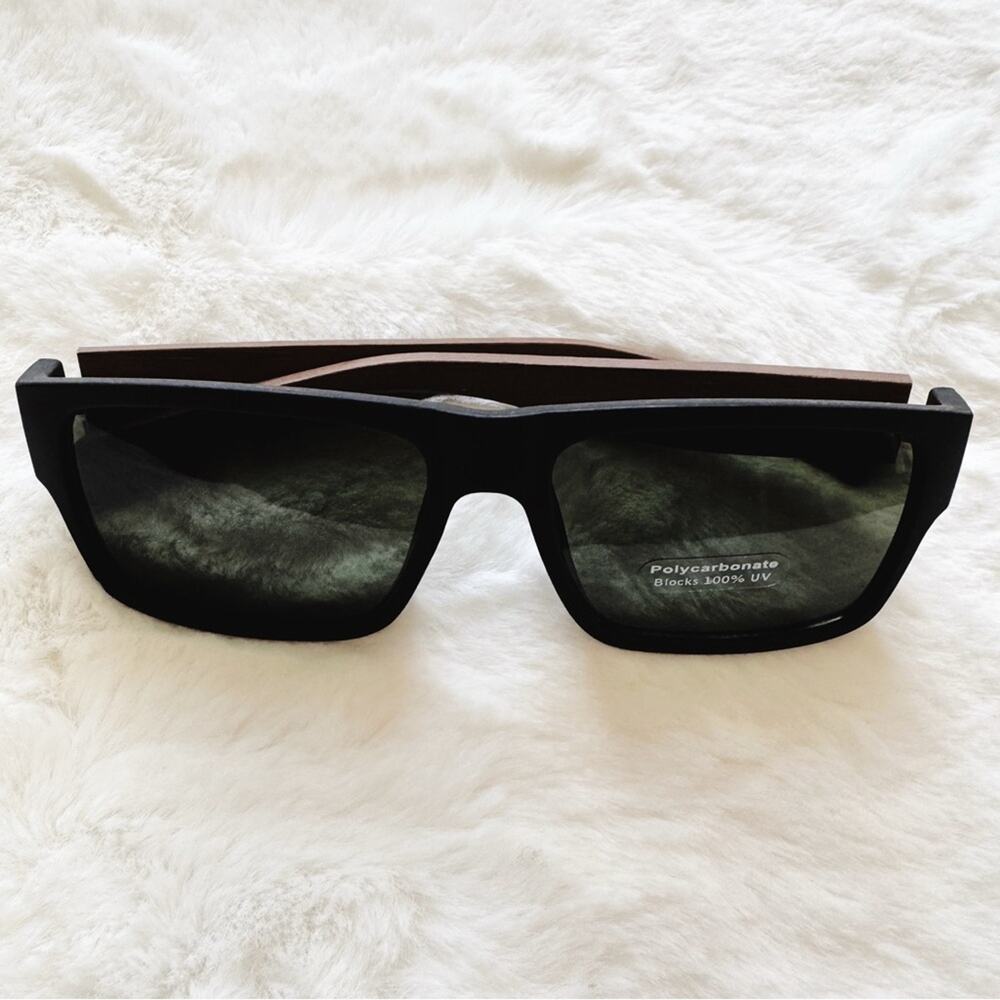 Jensen Black & Dark Wood Sunglasses - Picture 1 of 11